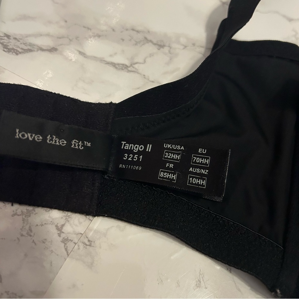 Panche Tango II Underwire Balconnet Bra 3251 Black 32HH - Picture 7 of 10